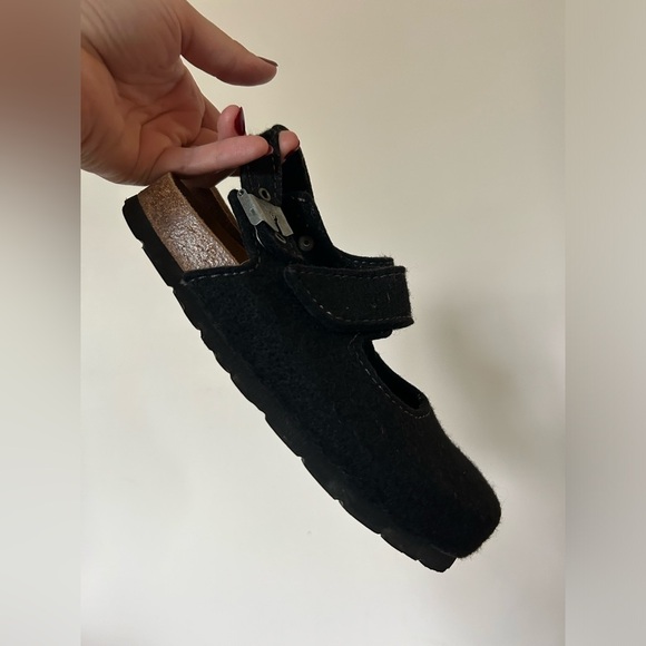 Biotime Women's Felt Clogs Black Size 37 / 6.5 Women’s - Picture 2 of 9